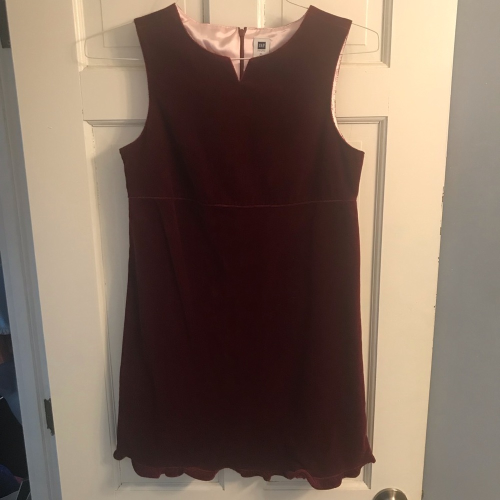 GAP KIDS Girls Red Velvet Dress
